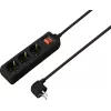 Přepěťová ochrana Sygonix SY-7042482 3 zásuvky s vypínačem, černá, 1,5 m