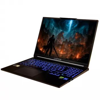 Notebook Captiva Entry Gaming I10-0938GE, 16 inch, Intel Core i7-14650HX, GeForce RTX 5060 8 GB, 64 GB RAM, 2 TB SSD, Windows 11 Pro, bez napájecího adaptéru