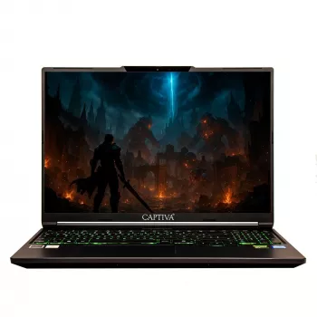 Notebook Captiva Entry Gaming I10-0938GE, 16 inch, Intel Core i7-14650HX, GeForce RTX 5060 8 GB, 64 GB RAM, 2 TB SSD, Windows 11 Pro, bez napájecího adaptéru