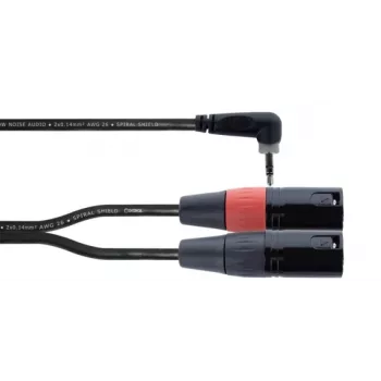 Cordial EY 1.5 WRMM XLR Y-Adapter Cable 3.5mm TRS to 2x XLR Male 1.5m Black 14874