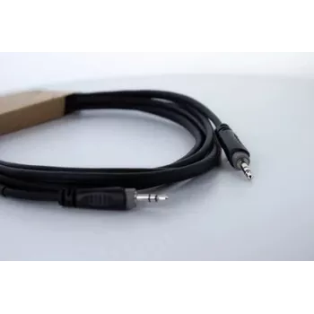 Cordial 14829 3.5mm Jack Audio Cable, 1.5m, Black, PVC Jacket, Twisted Pair