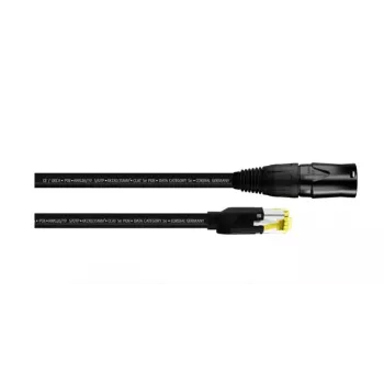 Cordial 15548 RJ45 Network Cable, Patch Cable CAT 5e S/UTP 2.00 m Black PUR Jacket 1 pc.