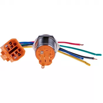 Přepínač JOY-IT BUTTON22A-L-RD aretovací tlačítkový, 250 V AC, 3 A, SPST-NO, červený, IP67, IK10