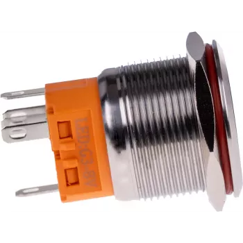 Přepínač JOY-IT BUTTON22A-L-RD aretovací tlačítkový, 250 V AC, 3 A, SPST-NO, červený, IP67, IK10