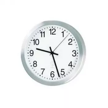 Rádiové hliníkové nástěnné hodiny PEWETA, 20 cm, stříbrné, 51.017.215