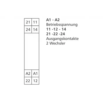 Schnittstellenrelaismodul METZ CONNECT RM 21/21 230VAC s LED, 2 přepínací kontakty, DIN lišta 11050705