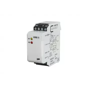 Schnittstellenrelaismodul METZ CONNECT KRS-E08 3 24 V AC/DC, 1 přepínací kontakt, 8 A, DIN lišta 110673