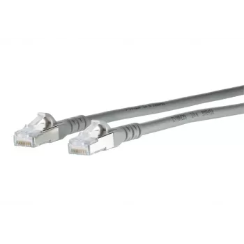 Patch kabel METZ CONNECT 1308450A33-E Cat.6A S/FTP, 10G, AWG26, šedý, 0,25m