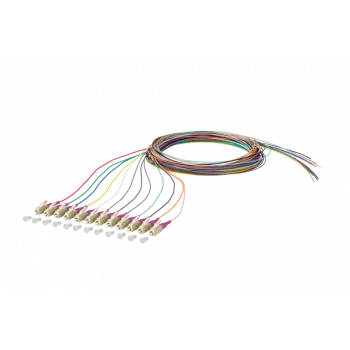 Optický patch kabel METZ CONNECT 150N1JO0020E OM4 multimode, 12x LC Duplex, 2 m, jádro 50 µm, vícebarevný