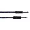 Cordial 14770 mono jack audio kabel 6,3 mm TS na 6,3 mm TS 5 m černý/modrý textilní