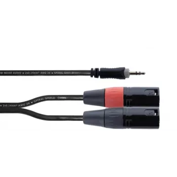 Cordial EY 1.5 WMM XLR Y-Adapter Cable - 3.5mm TRS to 2x XLR Male, 1.5m 14871