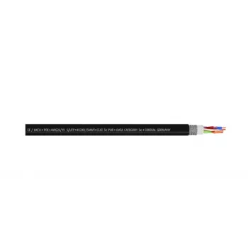 Cordial 15549 CAT 5e S/UTP Patch Cable, RJ45, 3 m, Black, PUR Jacket, Gigabit Ethernet