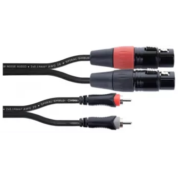 Cordial EU 1 FC XLR to RCA Interconnect Cable 1 m Black (14851)