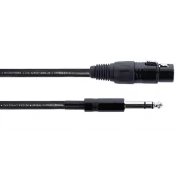 Cordial EM 6 FV XLR to 6.3 mm TRS Jack Audio Cable, 6 m, Black 14823