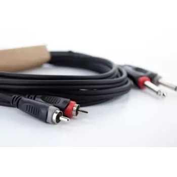 Cordial 14842 Dual Mono Jack to RCA Audio Cable 6m Black