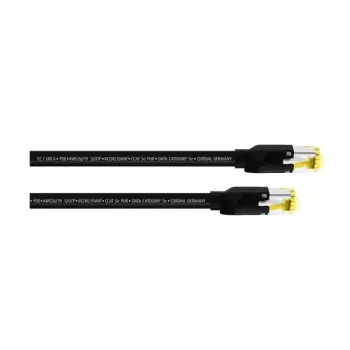 Cordial 15541 CAT 5e S/UTP Network Patch Cable, RJ45, 20 m, Black, PUR Jacket