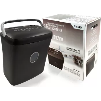 LMG DWS-1012CD Cross-Cut Shredder with Separate CD/DVD Bin, P-4 Security, 10-12 Sheets, 21L