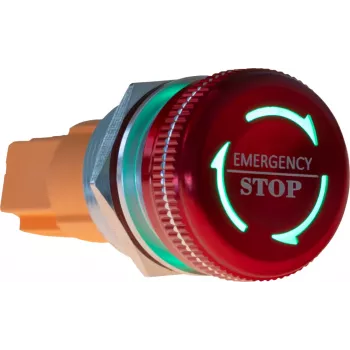 Nouzové tlačítko JOY-IT Button22NA-01, mechanické aretace, červené/zelené, Ø22 mm, IP67, IK10