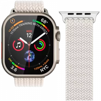 VONMÄHLEN Woven Loop for Apple Watch 40/41/42mm, Cream