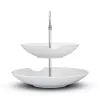 Hluboký talíř se zářezem FIFTYEIGHT PRODUCTS BHS FIFTYEIGHT Food-Tempel 2stupňový (T023501) – sada 2 porcelánových misek, 500 ml, bílá