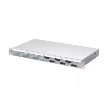 Optický patch panel METZ CONNECT VIK 6xSC-D OM3, 6 portů, SC duplex, 1U, šedý 150450BA06-F
