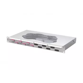 Optický svařovací patch panel METZ CONNECT 6portový SC duplex OM4 1U 19 inch rack 150457BB06-F