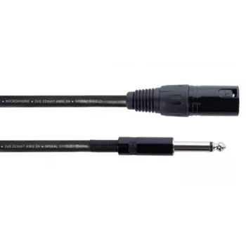 Cordial EM 5 MP XLR to 6.3 mm Mono Jack Audio Cable 5 m Black 14753