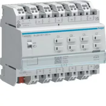 8kanálový aktor rolet/žaluzií Hager TYAS628C KNX 230 V