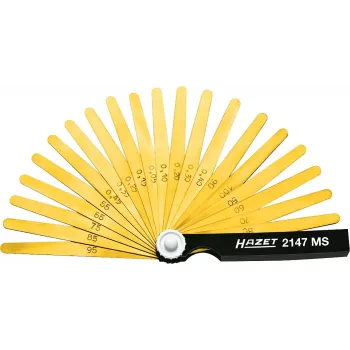 HAZET 2147MS Feeler Gauge Set, 20 Blades, 0.05-1.00 mm, DIN 2275