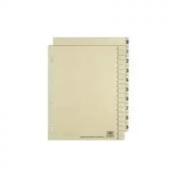 Registrové oddělovací listy ELBA, oboustranně potištěné, šamois, 240 x 300 mm, kraftový karton 200 g/m², zesílené děrování (06455)