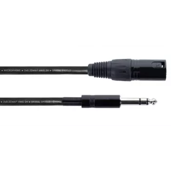 Cordial EM 1 MV XLR to 6.3mm TRS Jack Audio Cable 1m Black 14810