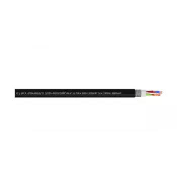 Cordial 15555 RJ45 Patch Cable CAT 5e S/UTP 0.5 m Black PUR Jacket