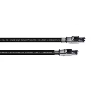 Cordial 15609 CAT 6a SF/UTP Patch Cable 1.5 m Black PUR