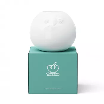 FIFTYEIGHT PRODUCTS Vase Amüsiert Round White Porcelain 200mm