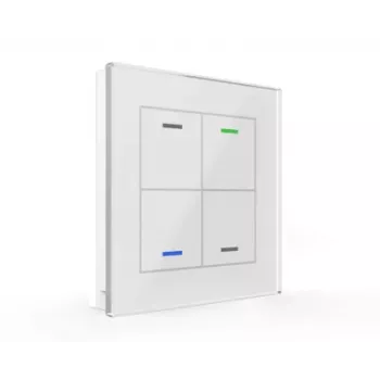 MDT BE-GTL4TW.01 Skleněný přepínač II Light 4tlačítkový bílý