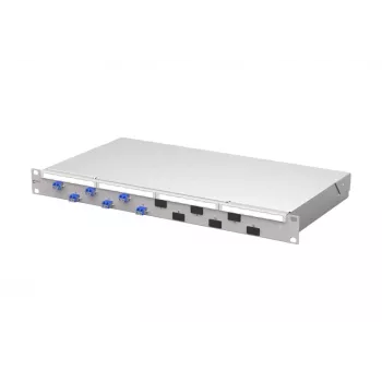 Vláknový optický modul METZ CONNECT VIK 6xLC-Duplex OS2 Singlemode, 12 vláken, PC leštění, světle šedý 1504507406-F