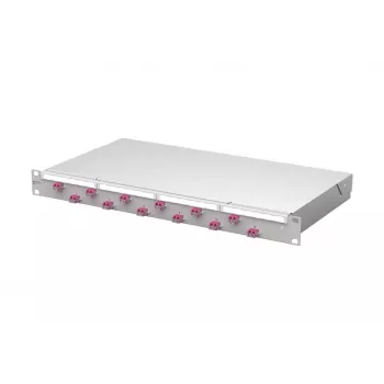 Optický patch panel METZ CONNECT VIK 12xLC-D OM4 1U 24 vláken 1504507512-F