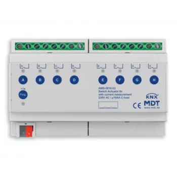 Spínací aktor MDT AMS-0816.03 KNX, 8kanálový, 16 A, 8 TE
