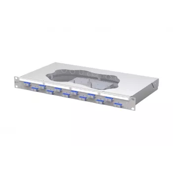 Splice patch panel METZ CONNECT OpDAT fix, 12x SC-Duplex OS2, 1U, světle šedý 150459E212-F
