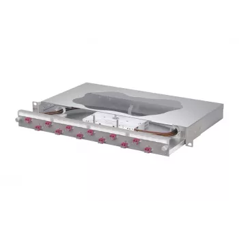 Splice patch panel METZ CONNECT 12x LC-Duplex OM4, 1U, 19