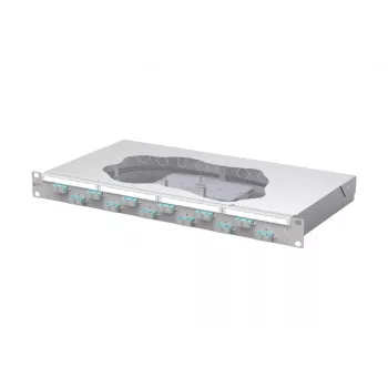 Svařovací propojovací panel METZ CONNECT 12xSC Duplex OM3, 1U, světle šedý 150455BA12-F