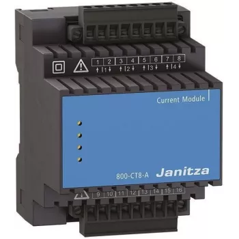 Janitza 800-CT8-A Multi-Channel Current Measurement Module, 8 Channels, 1A/5A, DIN Rail 5231230