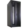 19 inch serverový rack IT-BUDGET SRK kompletní sada 42U 800x1000 mm perforované dvojité dveře vpředu a vzadu 4 aktivní ventilátory PDU police smontovaný černý 99ITB19SRK42810DTSM