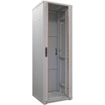 19 inch serverový rozvaděč IT-BUDGET SRK - 38U - 600x800 mm - skleněné/ocelové dveře - smontovaný - světle šedý 99ITB19SRK3868GGNM