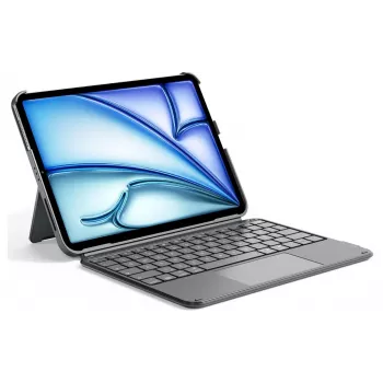 DIGISTOR HK Inateck KB04122 Keyboard Case with Touchpad for iPad 11 inch A16 / Air M3-M2 / Pro, Detachable, Backlit, QWERTZ German Layout, Graphite Grey
