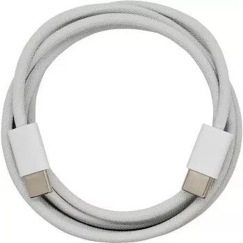 PowerRay USB-C to USB-C Data & Charging Cable, 60W PD, Nylon Braided, 1m, White, Bulk 4260357351156
