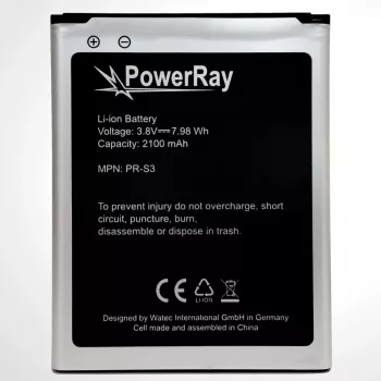 PowerRay Battery PR-S3 for Samsung Galaxy S3, 2100 mAh, Bulk