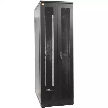 Síťový rozvaděč IT-BUDGET 19 SRK, 42U, 600x800 mm, perforované dvojité dveře vpředu a vzadu, smontovaný, černý 99ITB19SRK4268DTSNM