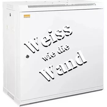 Nástěnný síťový rozvaděč IT-BUDGET 19 SWA, 12U, 600x300 mm, ocelové dveře, odnímatelné bočnice, sada příslušenství, čistě bílý (90ITB19WS1263MW)