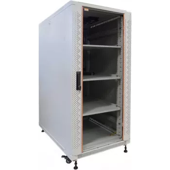 19 inch síťový rozvaděč SRK IT-BUDGET kompletní sada 22U 600x800 mm prosklená přední dvířka světle šedá 99ITB19SRK2268GGM